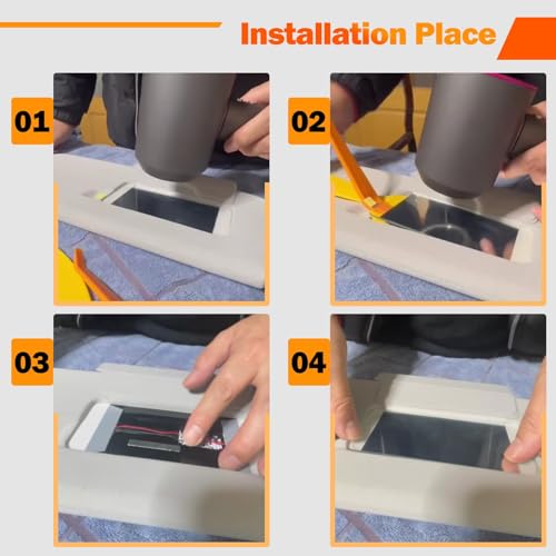 Thetapai Model 3 Sun Visor Mirror M3/MY Both Driver and Right