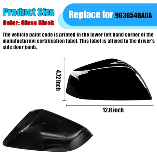 Thetapai Model X Mirror Cover Front Right Gloss Black