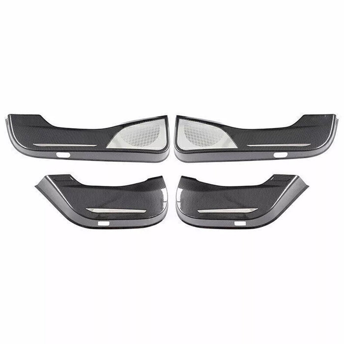 For 4PCS Tesla Model 3 2017-2023 Inner Door Anti-Kick Panel Cover Trim Carbon Fiber