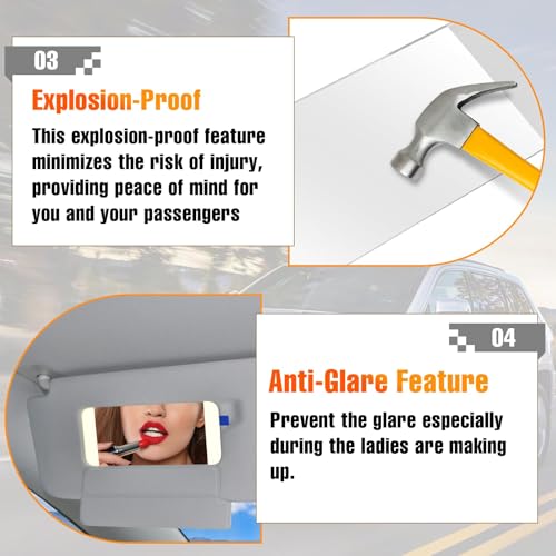 Thetapai Model 3 Sun Visor Mirror M3/MY Both Driver and Right