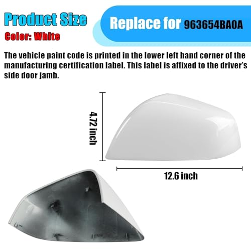 Thetapai Model X Mirror Cover Front Left Pearly White