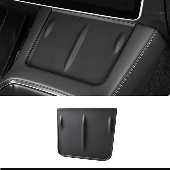 For Tesla Model 3 Model Y Center Console Silicone Anti-skid Pad Phone Wireless Charging Black