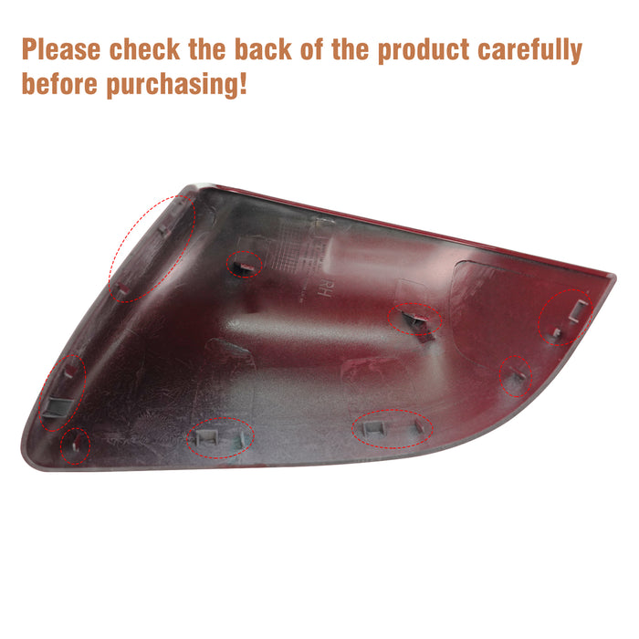 For Tesla Model Y Mirror Cover Caps Red 2020 2021 2022 2023 2024 Left Driver Side