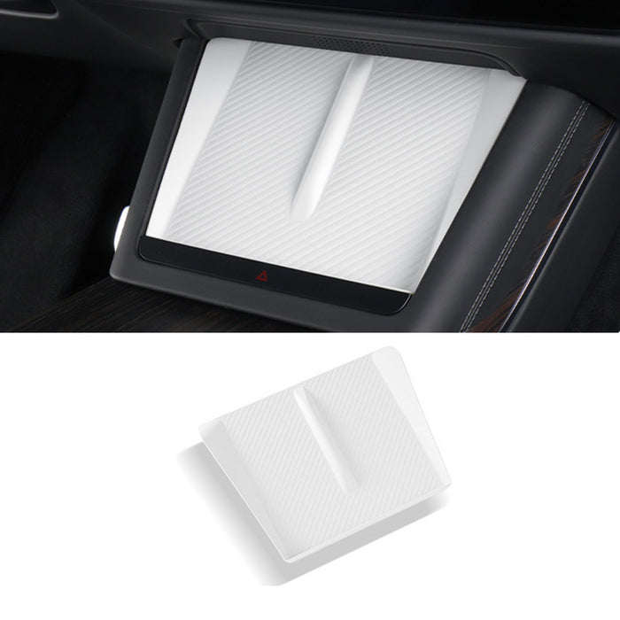 For Tesla Model S Center Console Silicone Anti-skid Pad Phone Wireless Charging White