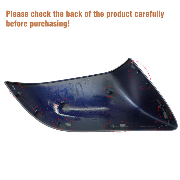 For Tesla Model 3 Mirror Cover Caps Blue 2017 2018 2019 2020 2021 2022 2023 2024 Left Driver Side