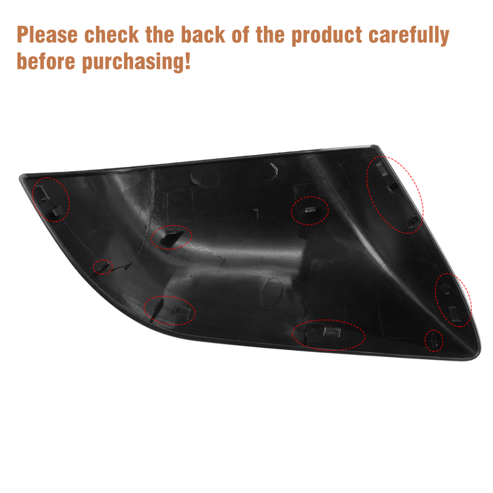 For Tesla Model 3 Mirror Cover Caps Glossy Black 2017 2018 2019 2020 2021 2022 2023 2024 Left Driver Side