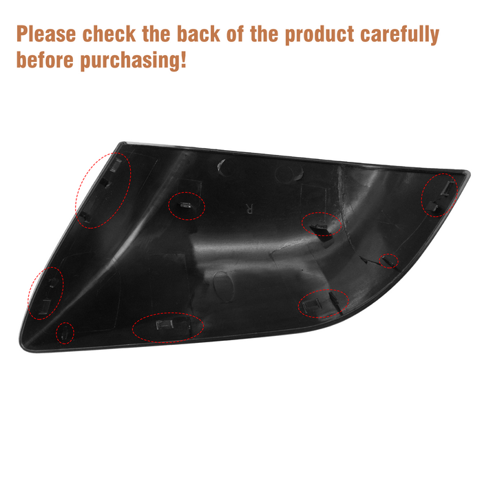 For Tesla Model 3 Mirror Cover Caps Glossy Black 2017 2018 2019 2020 2021 2022 2023 2024 Right Passenger Side