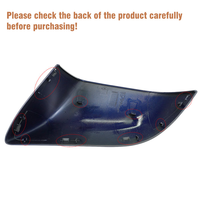 For Tesla Model 3 Mirror Cover Caps Blue 2017 2018 2019 2020 2021 2022 2023 2024 Right Passenger