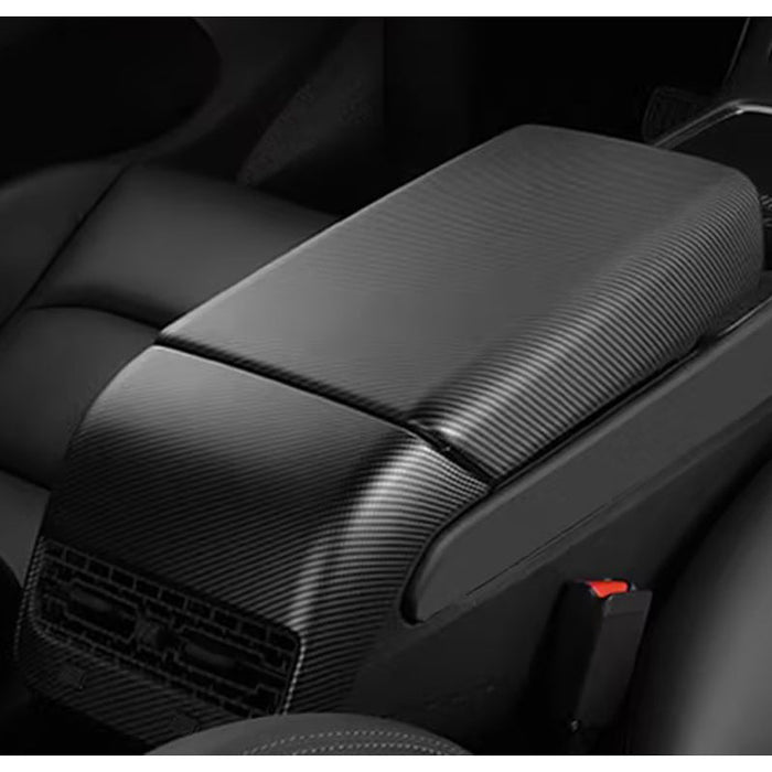 Thetapai Center Console Rear AC Vent Covers Carbon for Tesla Model 3 Y