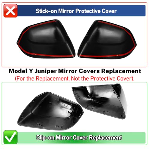 Thetapai Model Y Juniper Mirror Cover Left Solid Black