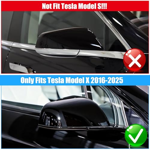Thetapai Model X Mirror Cover Front Right Gloss Black