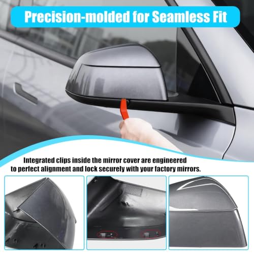 Thetapai Model Y Juniper Mirror Cover Left Stealth Gray