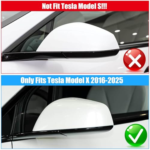 Thetapai Model X Mirror Cover Front Left Pearly White