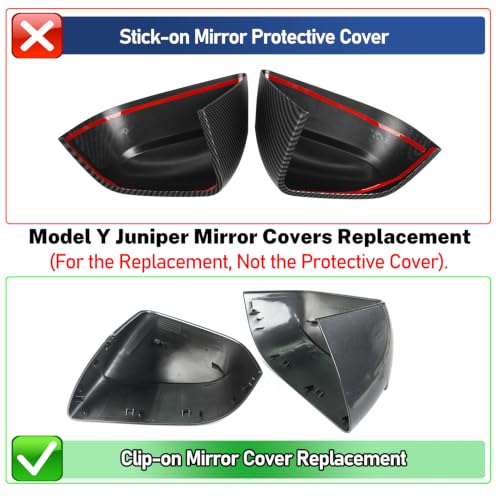 Thetapai Model Y Juniper Mirror Cover Left Stealth Gray