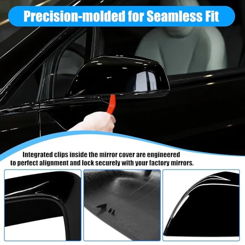 Thetapai Model X Mirror Cover Front Left Gloss Black