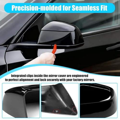 Thetapai Model Y Juniper Mirror Cover Left Solid Black