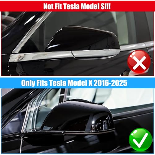 Thetapai Model X Mirror Cover Front Left Gloss Black