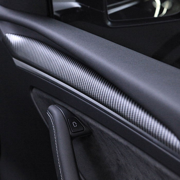 For Tesla Model Y Model 3 Dashboard Cover Wrap & Front Door Inner Armrest Panel Trim