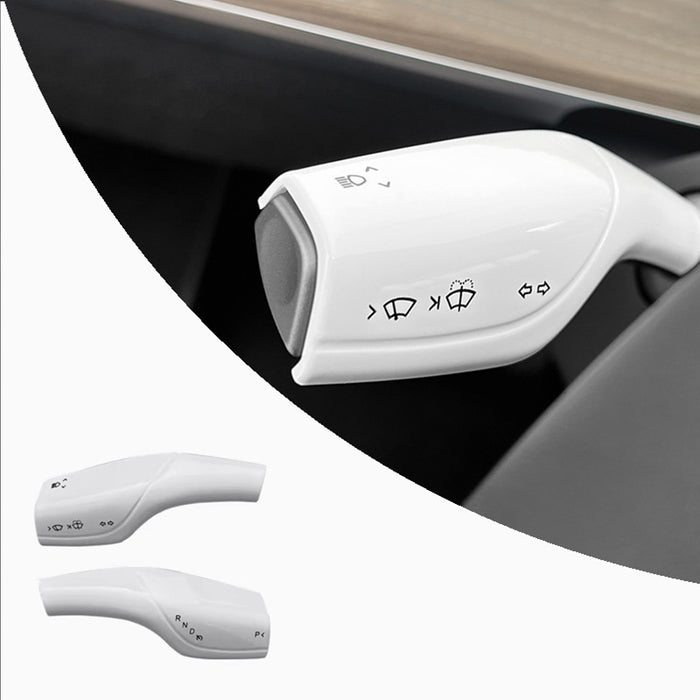 For Tesla Model Y Model 3 Gear Shift Wiper Lever Cover Pearl White