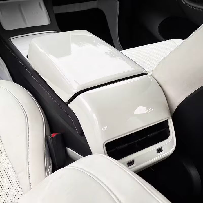 Thetapai Center Console Rear AC Vent Covers White for Tesla Model 3 Y