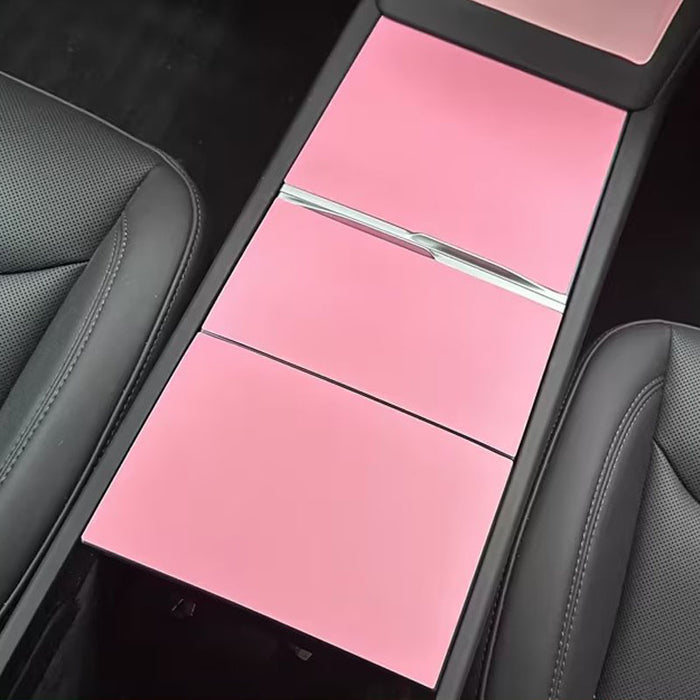 Thetapai Center Console Cover Sticker Pink for Tesla Model 3 Highlander