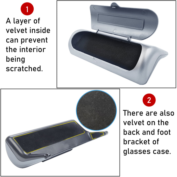 Thetapai Hidden Screen Rear Glasses Case for Tesla Model 3 Y