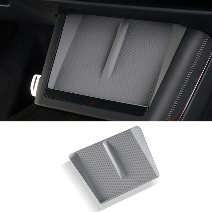 For Tesla Model S Center Console Silicone Anti-skid Pad Phone Wireless Charging Grey