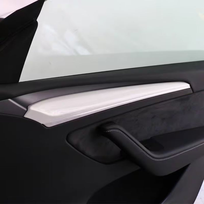 Thetapai Door Decor Trim Sets White for Tesla Model 3 Model Y