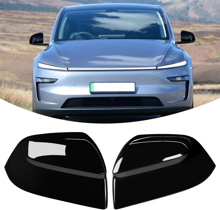 Thetapai Mirror Guard Covers Glossy Black For Tesla Model Y Juniper
