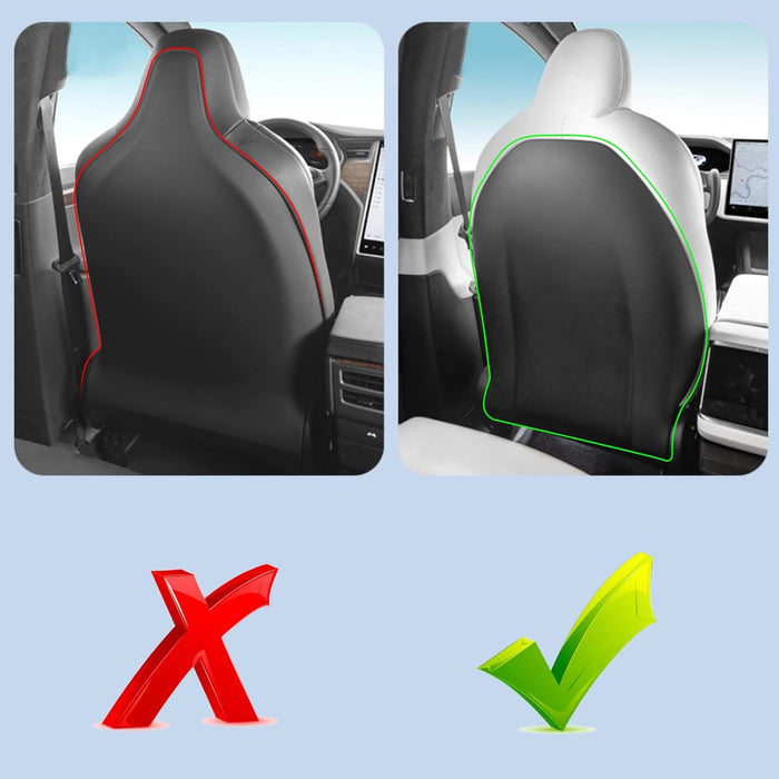 Thetapai Leather Seat Back Cover for Tesla Model S Model X