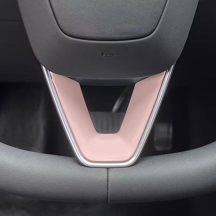 Thetapai Steering Wheel Lower Sticker Pink for Tesla Model 3 Highland