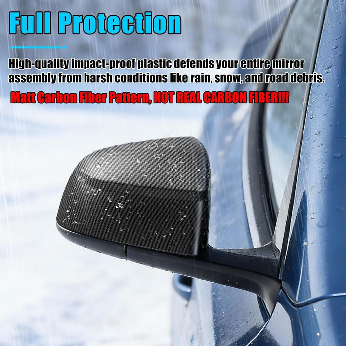 Thetapai Mirror Guard Covers Matt Carbon For Tesla Model Y Juniper