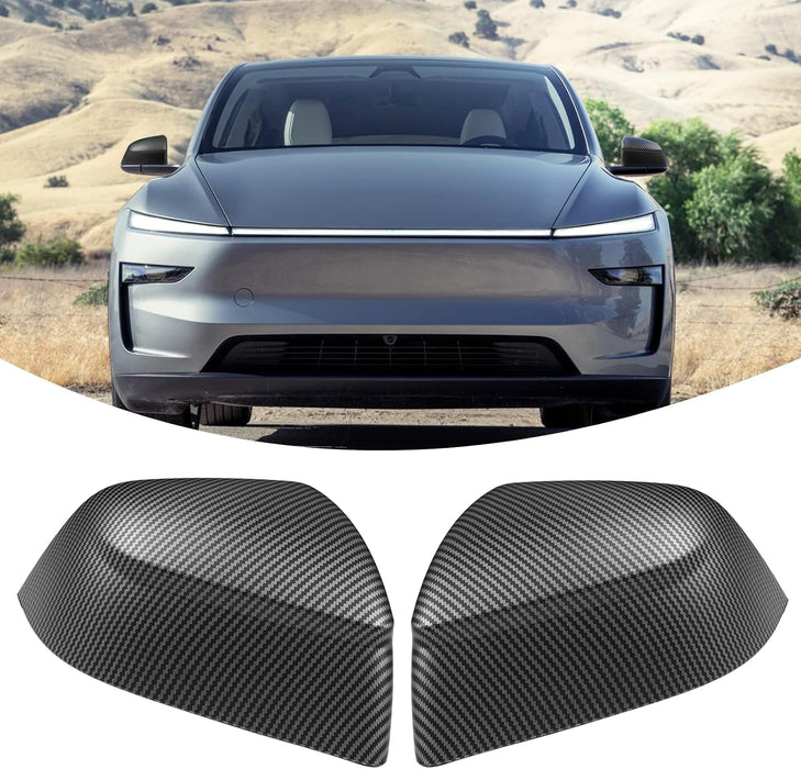 Thetapai Mirror Guard Covers Matt Carbon For Tesla Model Y Juniper