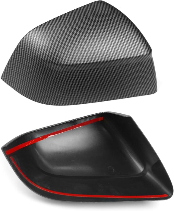 Thetapai Mirror Guard Covers Matt Carbon For Tesla Model Y Juniper