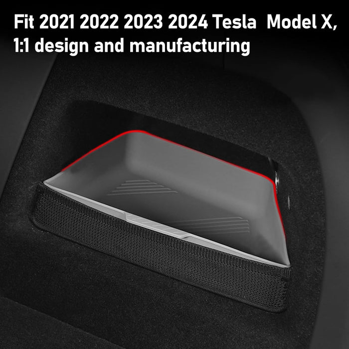 Thetapai Rear Trunk Organizer Storage Bin for Tesla Model X