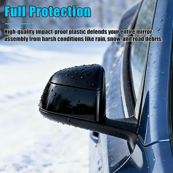 Thetapai Mirror Guard Covers Glossy Black For Tesla Model Y Juniper