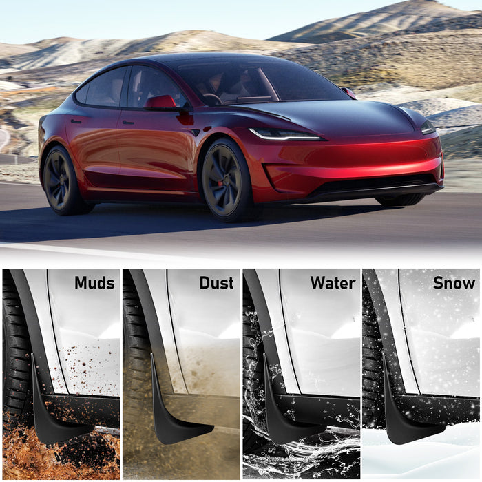 For Tesla Model 3 Highland Mud Flaps Splash Guard Fender 2024 4PCS