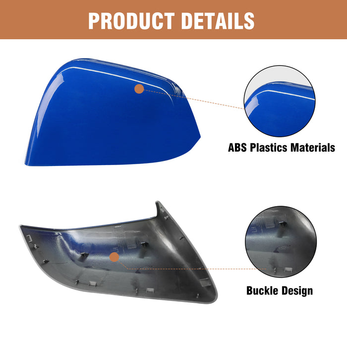 For Tesla Model Y Mirror Cover Caps Blue 2020 2021 2022 2023 2024 Left Driver Side