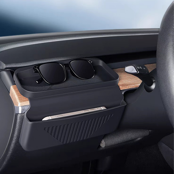 Thetapai Dashboard Steering Wheel Side Storage Box for Tesla Model 3 Y