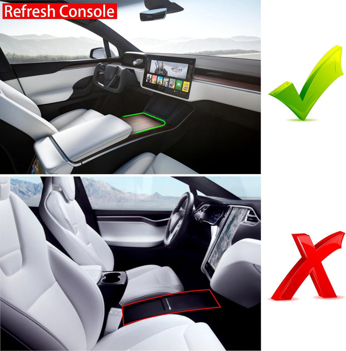 For Tesla Model X Model S Console Organizer 2021-2024