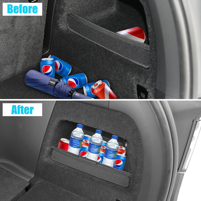 Tesla Rear Window Storage For Tesla Model X Rear Trunk Right Side Organizer Storage Box — Thetapai
