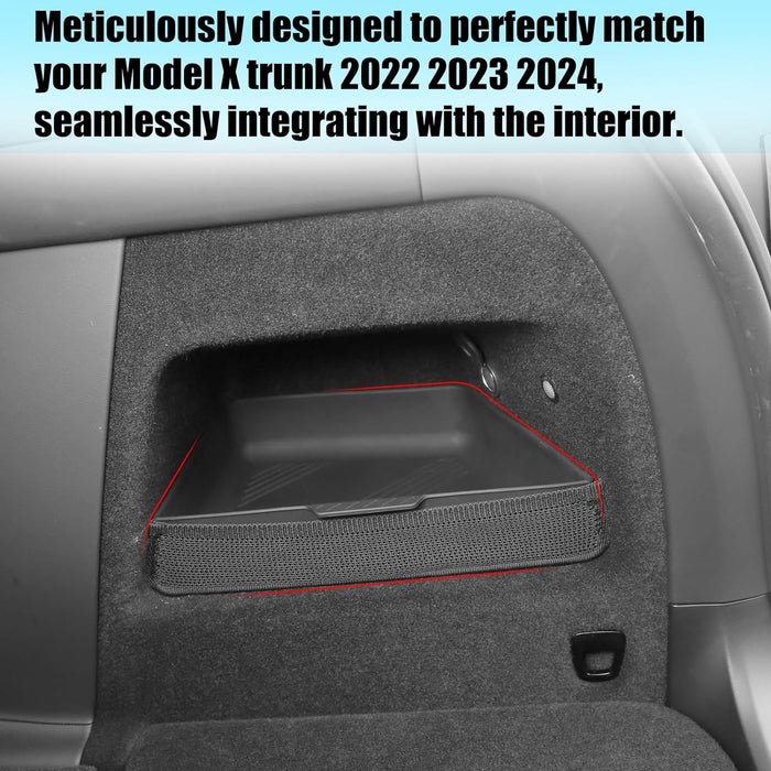 For Tesla Model X Rear Trunk Right Side Organizer Storage Box