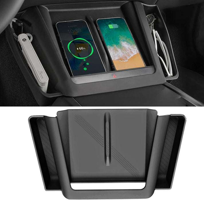 For Tesla Model S Model X Wireless Charging Mat with Side Organizer