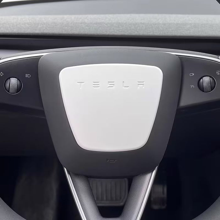 Thetapai Steering Wheel Panel Cover White for Tesla Model 3 Highland