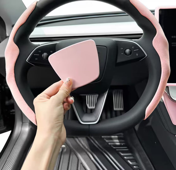 Thetapai Steering Wheel Cover Pink 4 Packs for Tesla Model 3 Highland