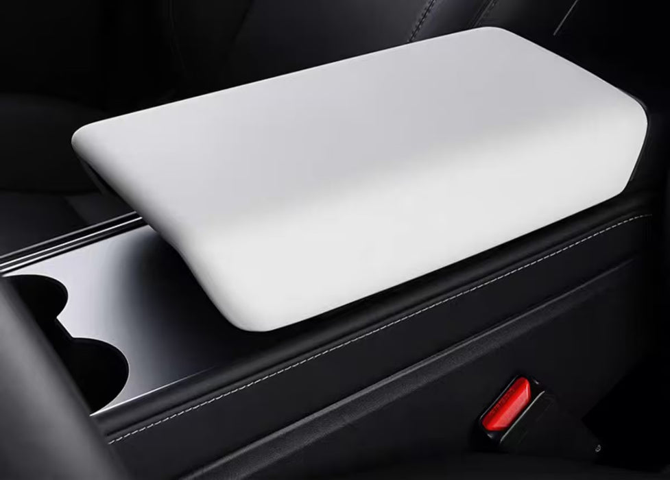 Thetapai Center Console Cover TPE White for Tesla Model 3 Model Y