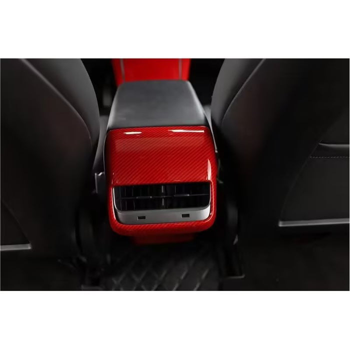 Thetapai Rear AC Vent Protective Cover Red for Tesla Model 3 Model Y