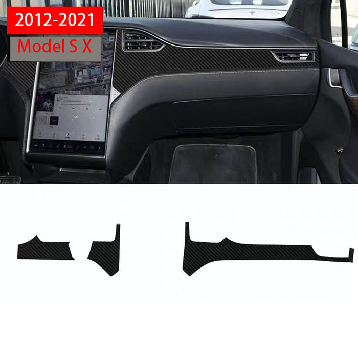 Thetapai Console Dashboard Covers Carbon for Tesla Model S Model X